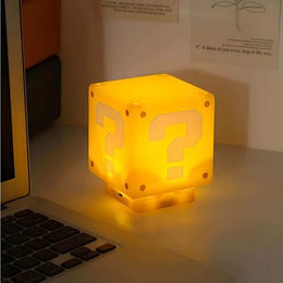 Rechargeable 10cm question mark cube lamp