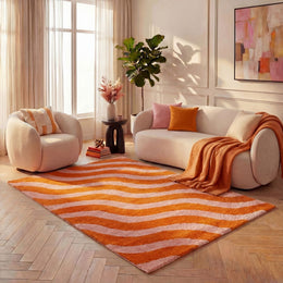 Sunset Ripple Rug — room-scale view