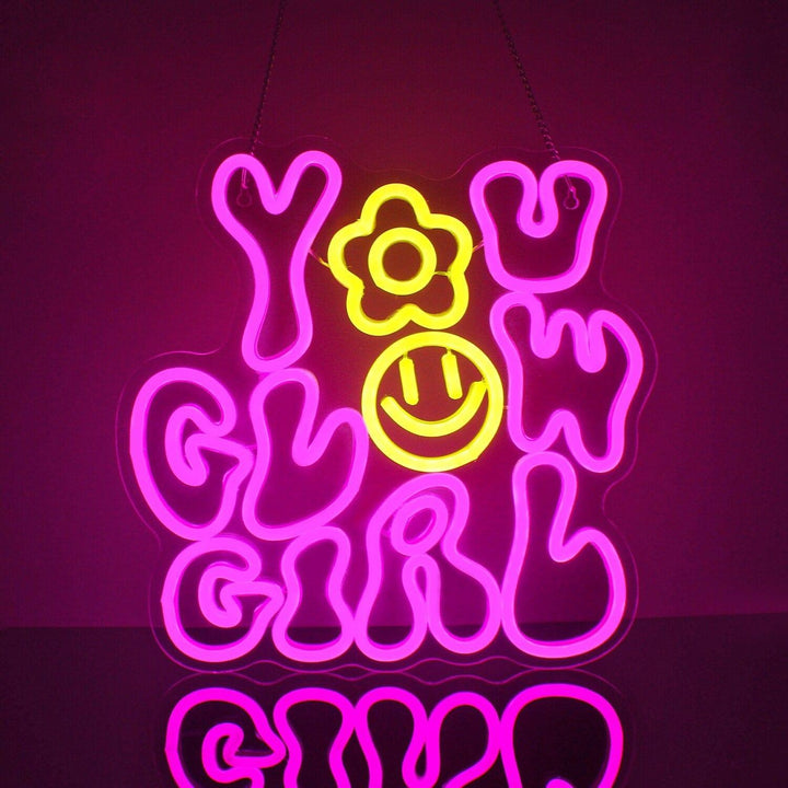 You Glow Girl LED Neon Wall Decoration - Sickhaus