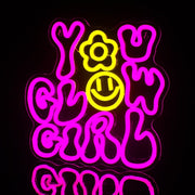 You Glow Girl LED Neon Wall Decoration - Sickhaus