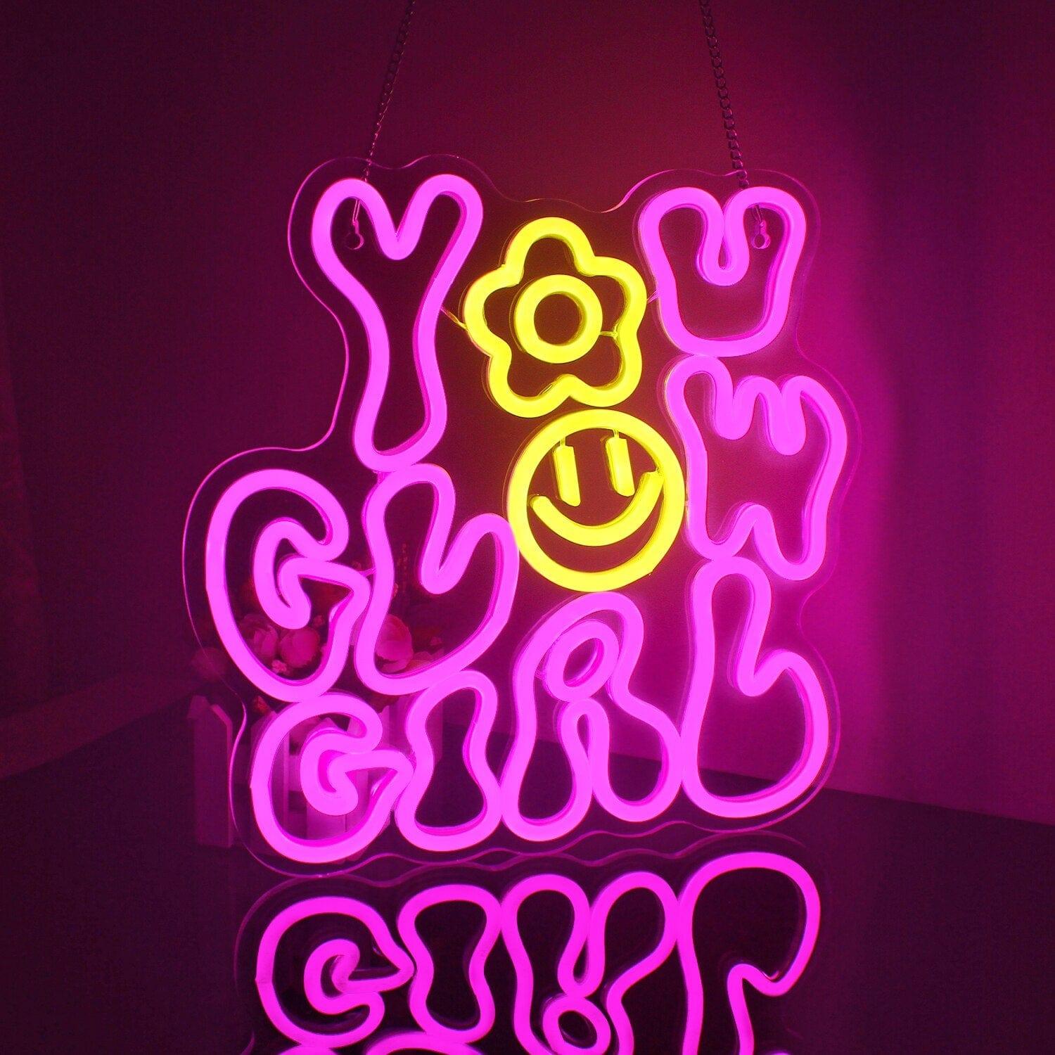 You Glow Girl LED Neon Wall Decoration - Sickhaus