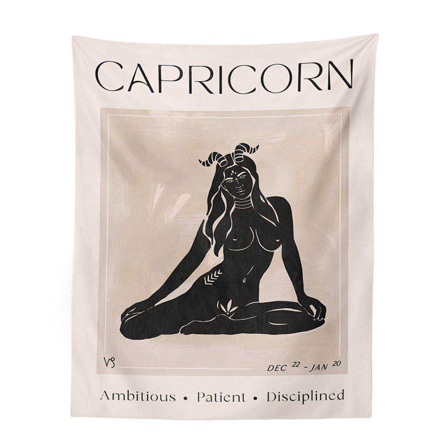 Astrology tapestry shown as a soft textile wall piece