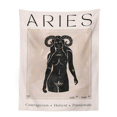 Minimalist zodiac artwork from the Astrology Tapestry collection