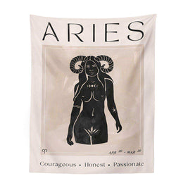 Minimalist zodiac artwork from the Astrology Tapestry collection