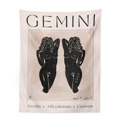 Polyester Astrology Tapestry fabric and artwork detail