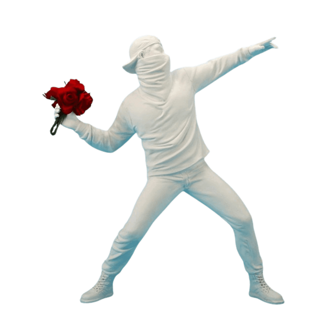 Banksy Flower Thrower Sculpture - Sickhaus