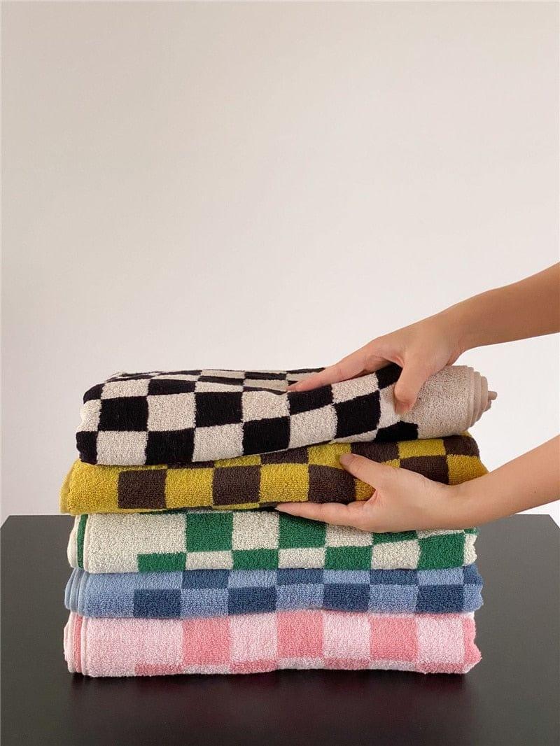 Checkerboard towels sale