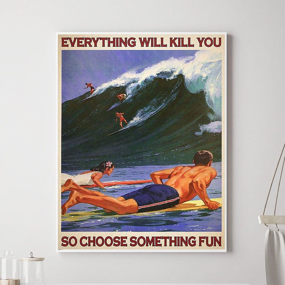 Choose Something Fun Canvas Print - Sickhaus - Quirky Home Accessories UK