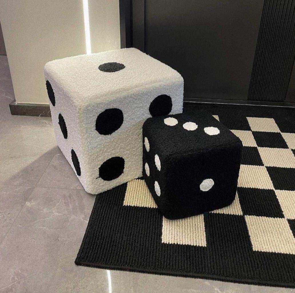 Dice Footstool cube design detail