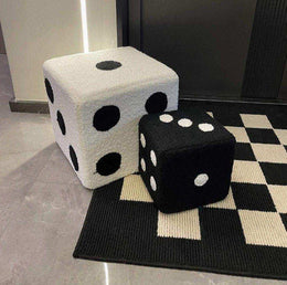 Dice Footstool cube design detail