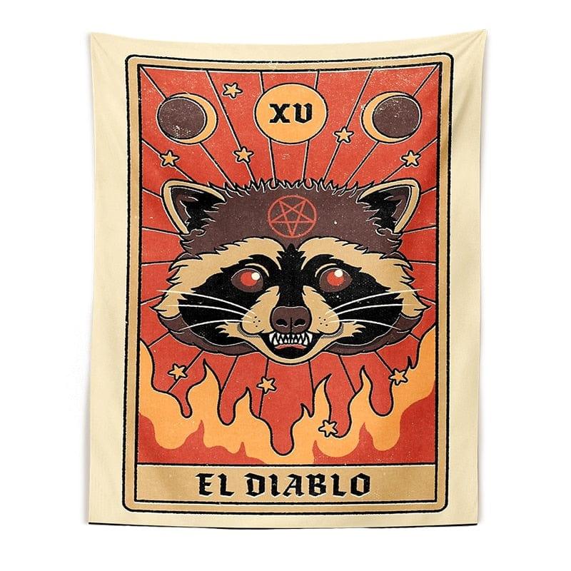 El Diablo Racoon Tapestry - Sickhaus