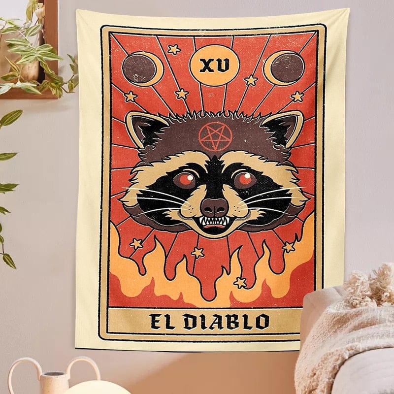 El Diablo Racoon Tapestry - Sickhaus