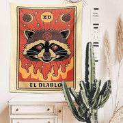 El Diablo Racoon Tapestry - Sickhaus