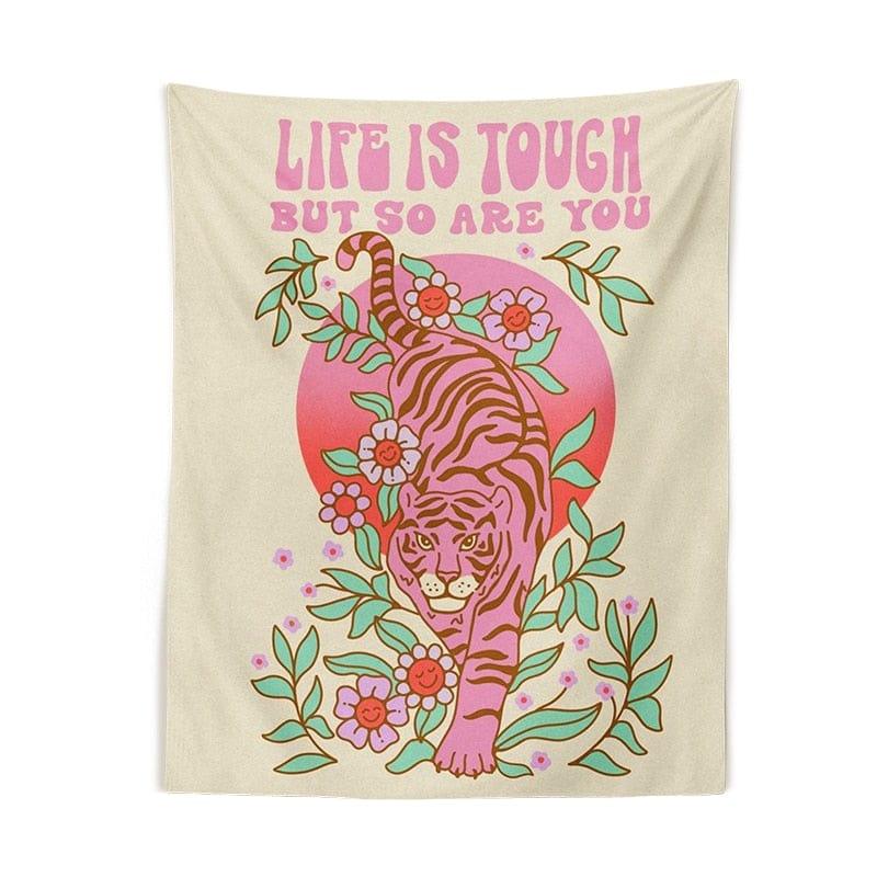 Life Is Tough Tiger Tapestry - Sickhaus