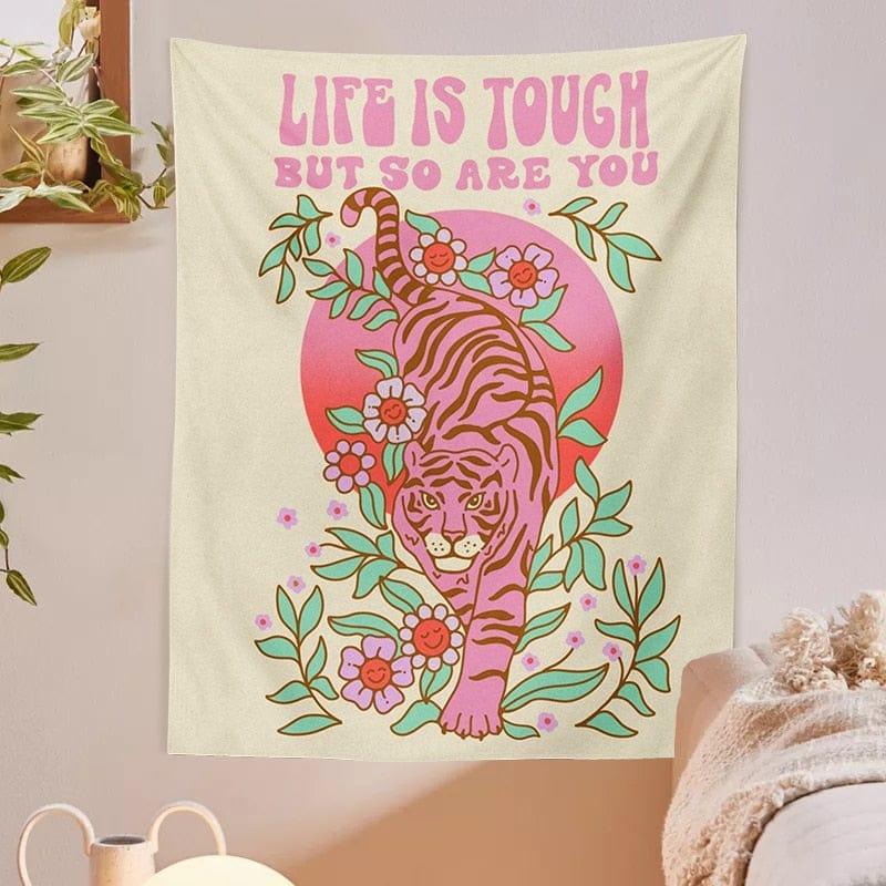 Life Is Tough Tiger Tapestry - Sickhaus