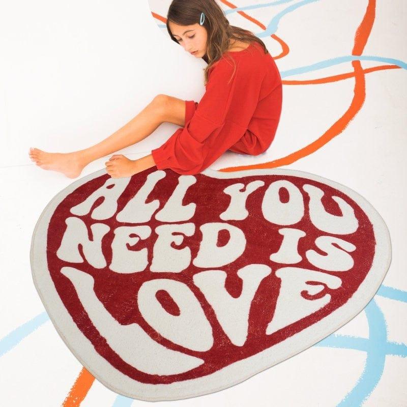 Love Heart Non Slip Rug - Sickhaus