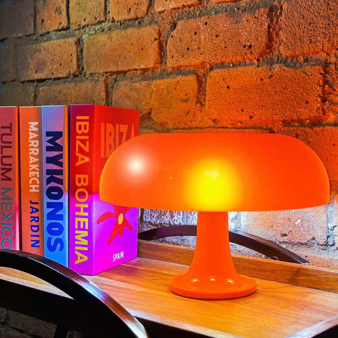 Mushroom Desk Lamp (Orange/White) - Sickhaus