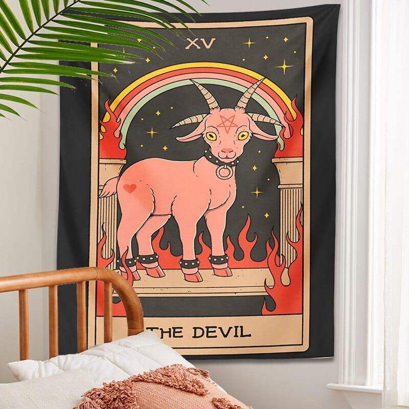 The devil tarot tapestry sales