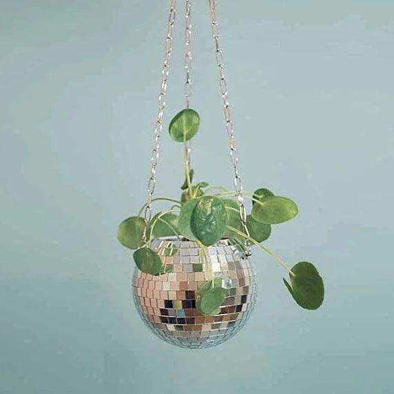 Disco Planter with included hanging chain