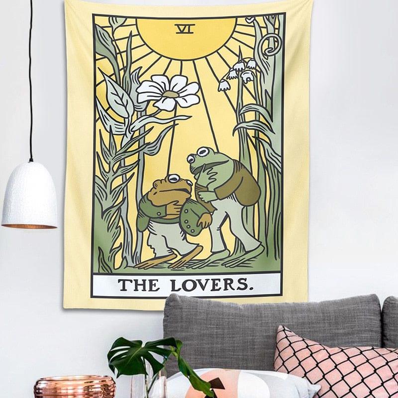 The Lovers Frog Tarot Tapestry - Sickhaus
