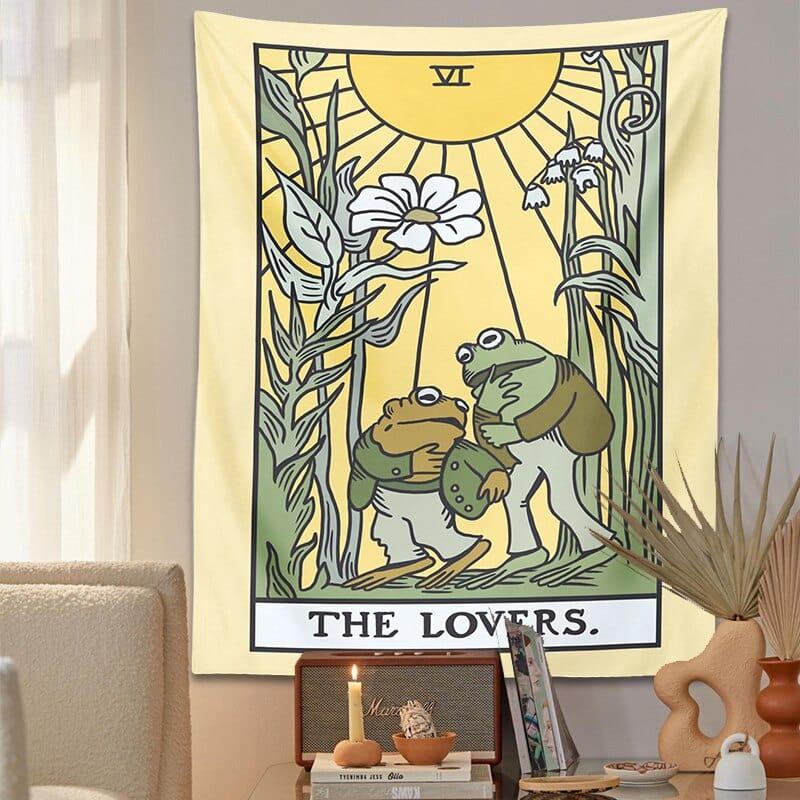 The Lovers Frog Tarot Tapestry - Sickhaus