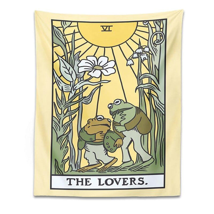 The Lovers Frog Tarot Tapestry - Sickhaus