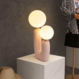 49cm pink cactus glass lamp with base switch