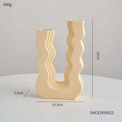 Small Cream Wavy Wonder Vase