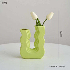 Small Green Wavy Wonder Vase