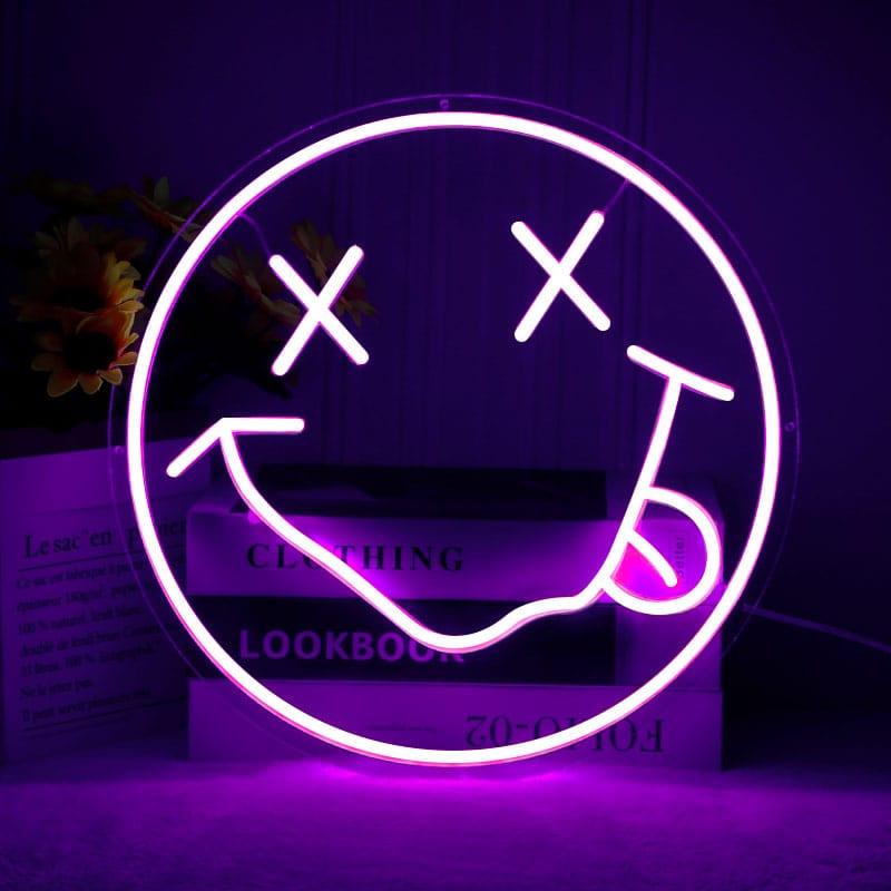 X Smiley Neon Sign (10 Colors) - Sickhaus